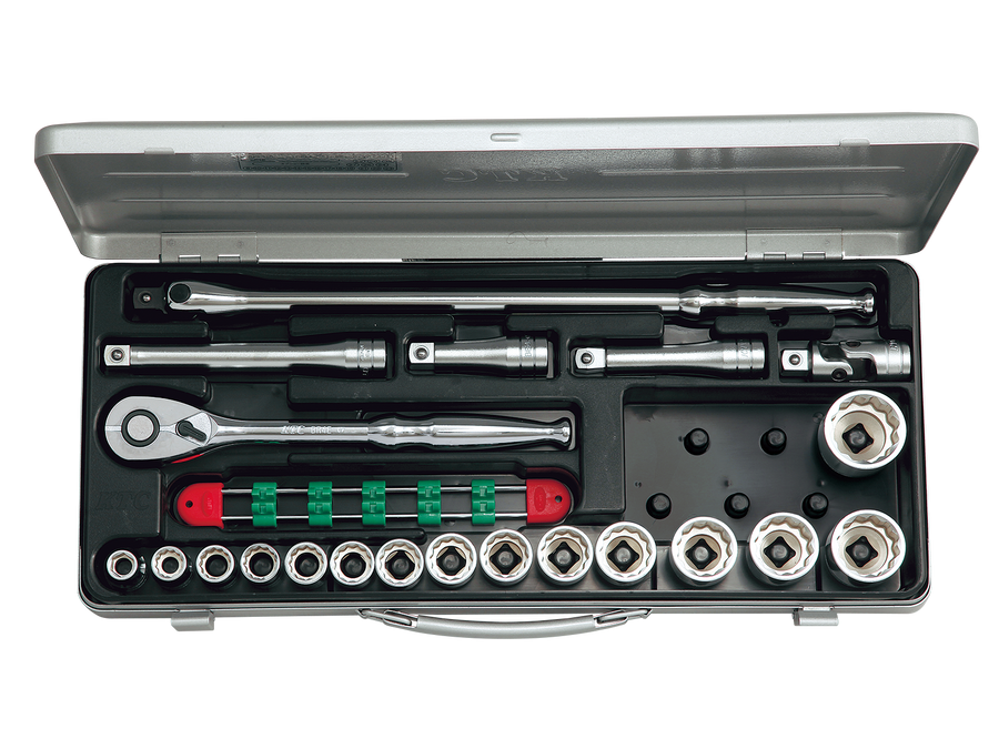 [TB415BX] KTC(京都機械工具)12.7sq.ソケットレンチセット[21点]インチサイズ セット品21点 - MisakaZoo