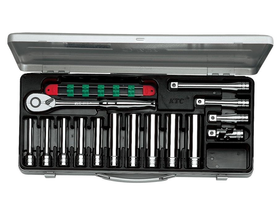 [TB4L10X] KTC(京都機械工具)12.7sq.ディープソケットレンチセット[15点] セット品15点 - MisakaZoo