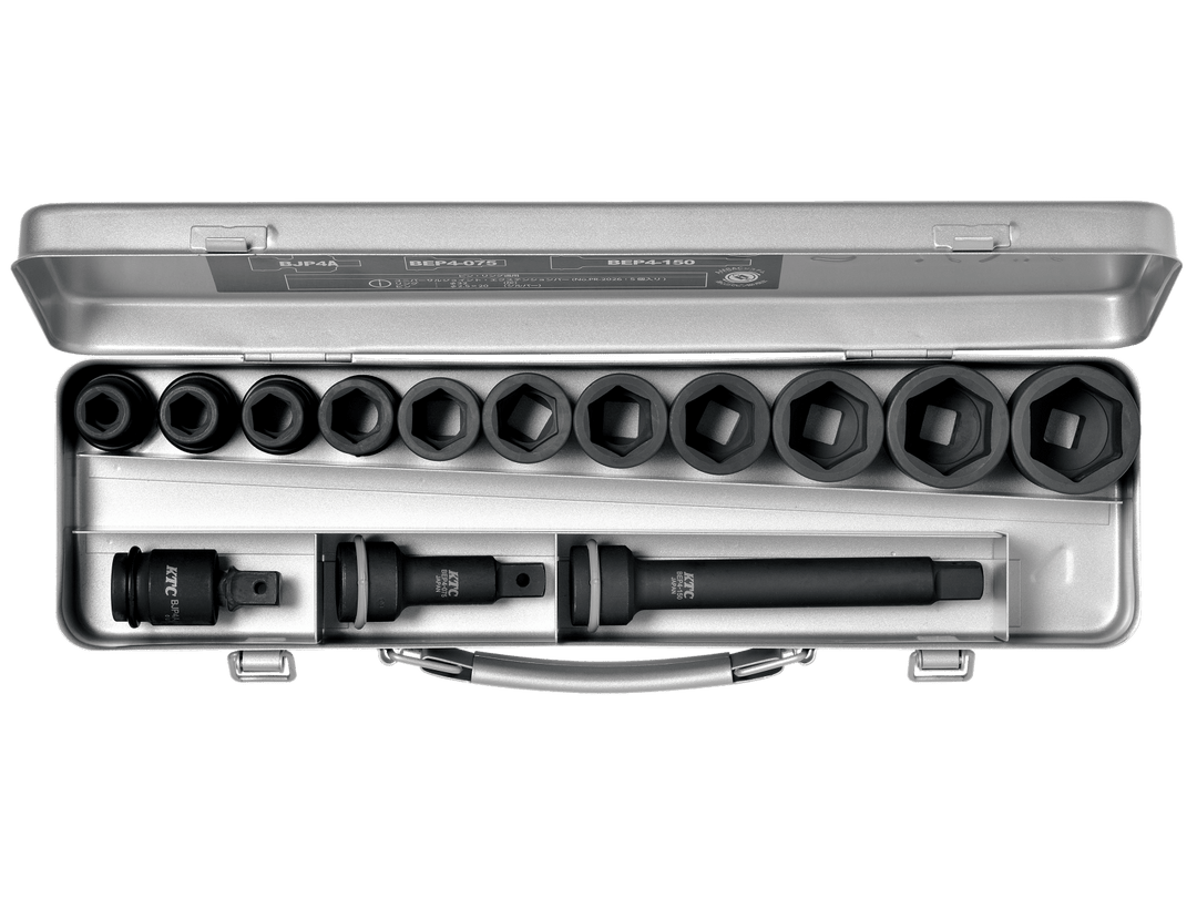 [TBP411PA] KTC(京都機械工具)12.7sq.インパクトレンチ用ソケットレンチセット（スタンダード）[14コ組] セット品14点 - MisakaZoo