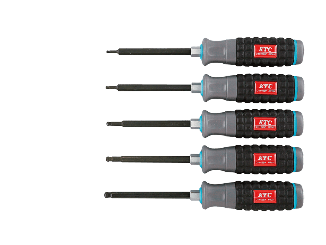 [TD1HBP5] KTC(京都機械工具)樹脂柄ボールポイントヘキサゴンドライバセット[5本組] セット品5点 - MisakaZoo