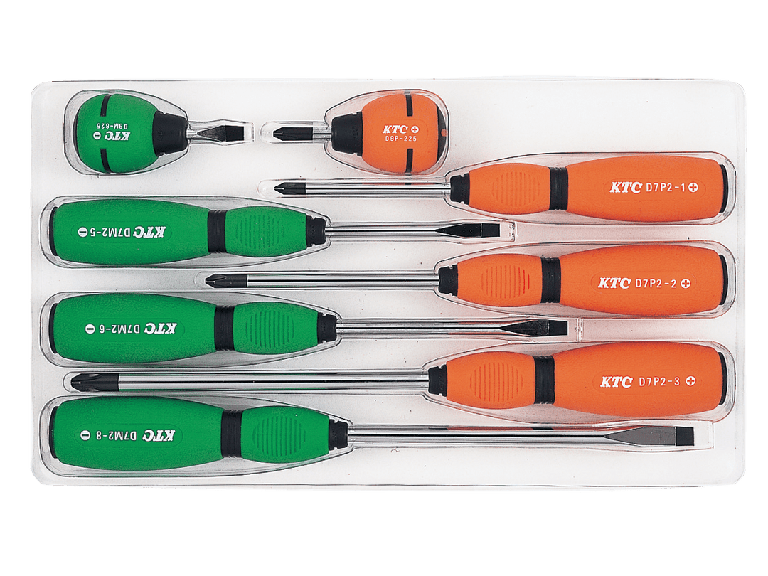 [TD2798] KTC(京都機械工具)ソフトドライバセット貫通タイプ[8本組] セット品8点 - MisakaZoo