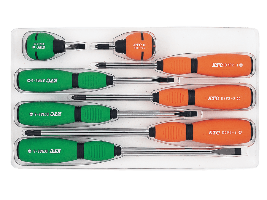 [TD2798] KTC(京都機械工具)ソフトドライバセット貫通タイプ[8本組] セット品8点 - MisakaZoo