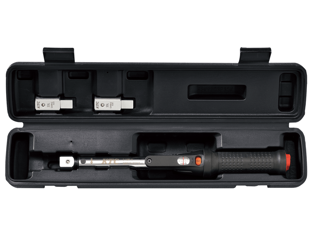 [TGW010103] KTC(京都機械工具)9×12プレセット型トルクレンチ ヘッド交換式セット（2〜10N・m 全長303mm） セット品3点 - MisakaZoo