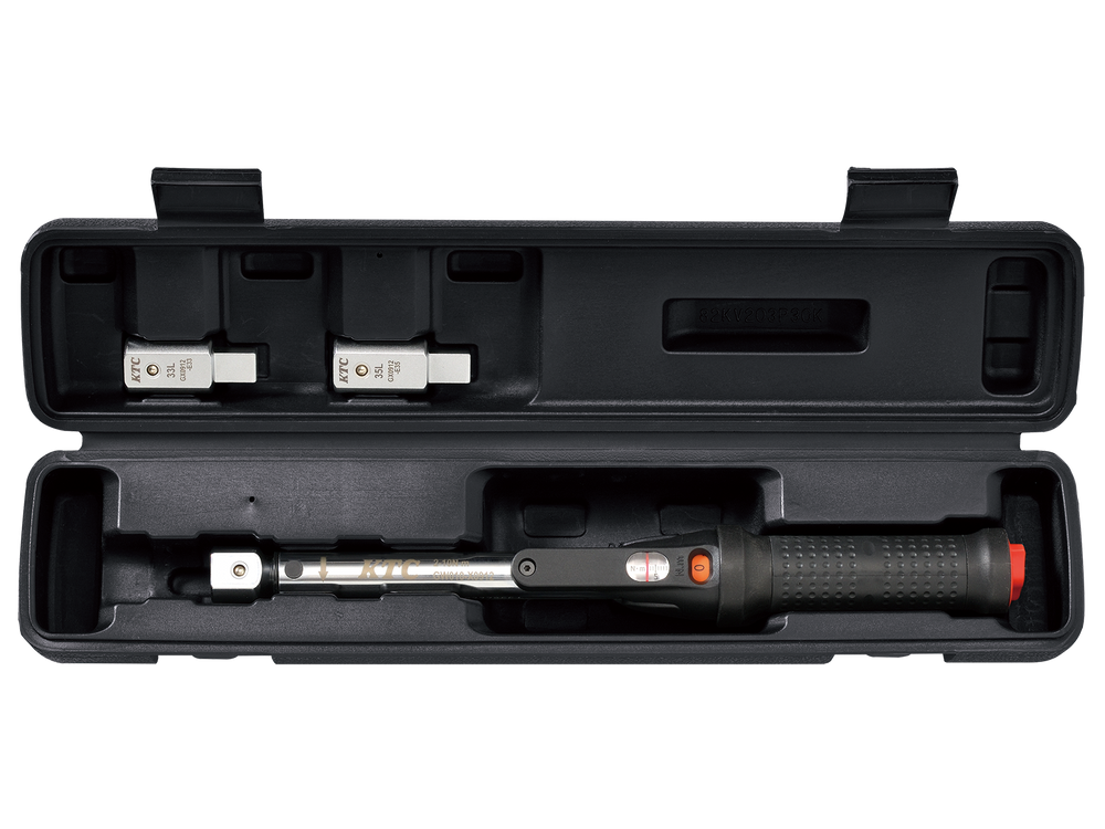 [TGW010103] KTC(京都機械工具)9×12プレセット型トルクレンチ ヘッド交換式セット（2〜10N・m 全長303mm） セット品3点