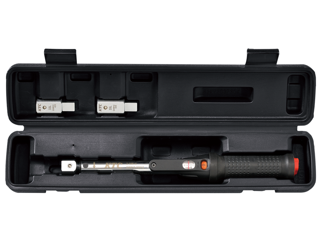 [TGW010103] KTC(京都機械工具)9×12プレセット型トルクレンチ ヘッド交換式セット（2〜10N・m 全長303mm） セット品3点