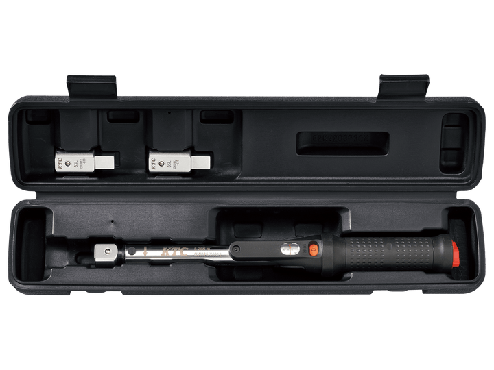 [TGW025103] KTC(京都機械工具)9×12プレセット型トルクレンチ ヘッド交換式セット（5〜25N・m 全長303mm） セット品3点 - MisakaZoo