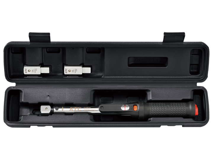 [TGW025103] KTC(京都機械工具)9×12プレセット型トルクレンチ ヘッド交換式セット（5〜25N・m 全長303mm） セット品3点
