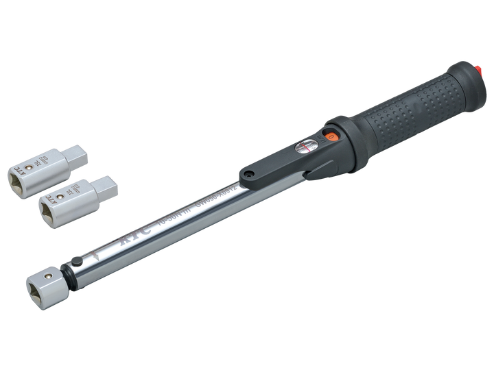 [TGW050103] KTC(京都機械工具)9×12プレセット型トルクレンチ ヘッド交換式セット（10〜50N・m 全長343mm） セット品3点