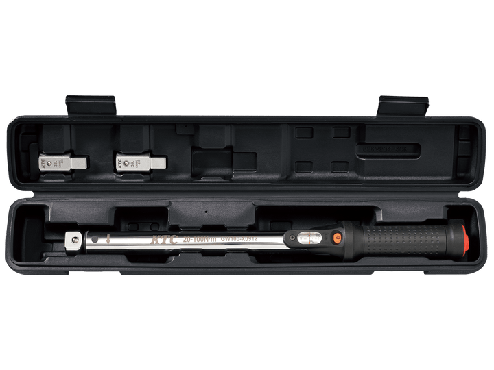 [TGW100103] KTC(京都機械工具)9×12プレセット型トルクレンチ ヘッド交換式セット（20〜100N・m 全長415mm） セット品3点 - MisakaZoo