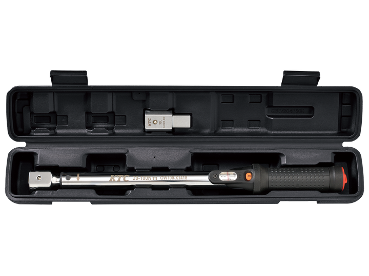 [TGW100202] KTC(京都機械工具)14×18プレセット型トルクレンチ ヘッド交換式セット（20〜100N・m 全長438.3mm） セット品2点