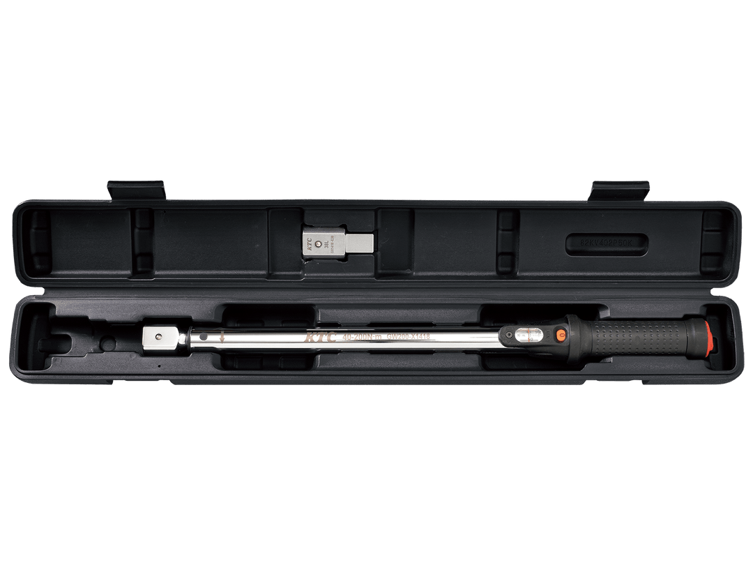[TGW200202] KTC(京都機械工具)14×18プレセット型トルクレンチ ヘッド交換式セット（40〜200N・m 全長505.2mm） セット品2点 - MisakaZoo