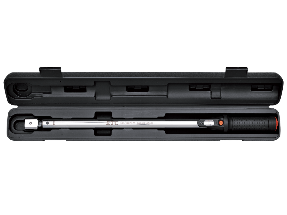 [TGW300202] KTC(京都機械工具)14×18プレセット型トルクレンチ ヘッド交換式セット（60〜300N・m 全長597.3mm） セット品2点 - MisakaZoo