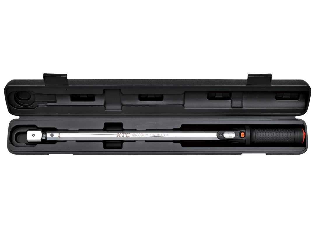 [TGW300202] KTC(京都機械工具)14×18プレセット型トルクレンチ ヘッド交換式セット（60〜300N・m 全長597.3mm） セット品2点 - MisakaZoo