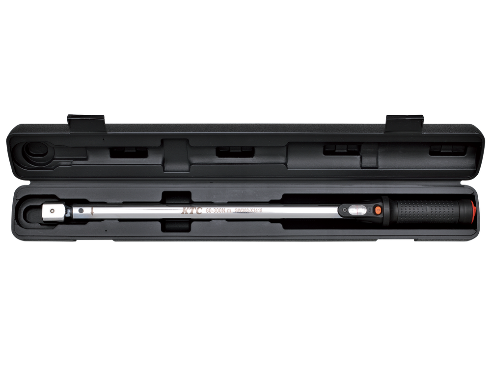 [TGW300202] KTC(京都機械工具)14×18プレセット型トルクレンチ ヘッド交換式セット（60〜300N・m 全長597.3mm） セット品2点
