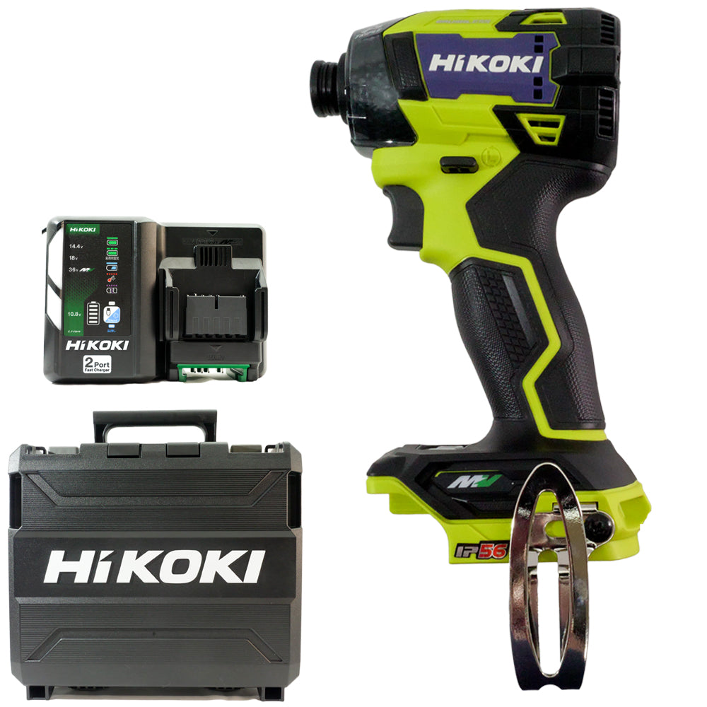 Hikoki(ハイコーキ) 充電式インパクトドライバ WH36DD　セット内容(セットバラシ品-OpenBox)：本体+収納ケース+充電器1台(UC18YDML)