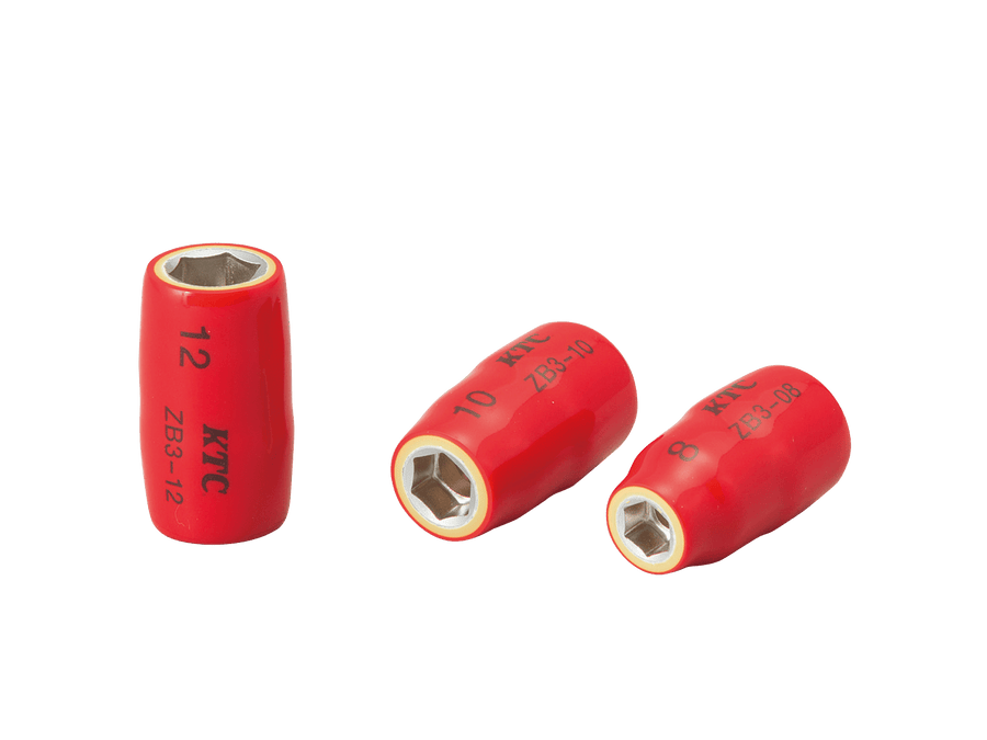 [ZB3-12] KTC(京都機械工具)9.5sq.絶縁ソケット（対辺12mm・全長45mm） 単品1個 - MisakaZoo