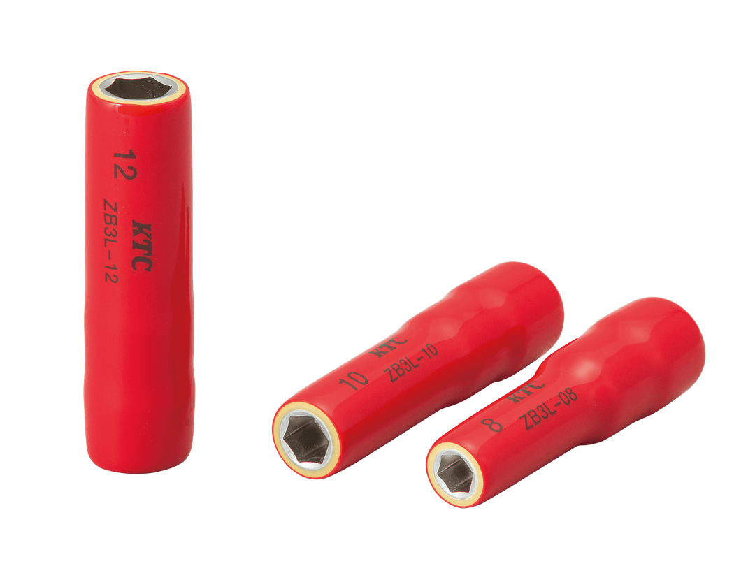 [ZB3L-08] KTC(京都機械工具)9.5sq.絶縁ディープソケット（対辺8mm・全長80mm） 単品1個 - MisakaZoo