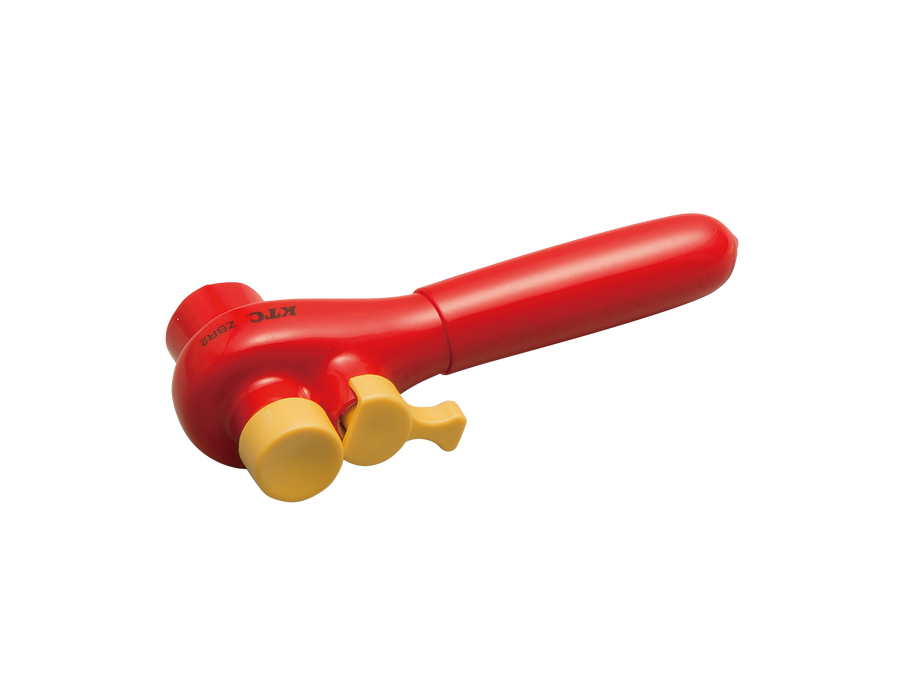 [ZBR2] KTC(京都機械工具)6.3sq.絶縁ラチェットハンドル（全長140mm・送り角度10°） 単品1本